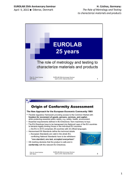 EUROLAB 25 years - Eurolab 25th Anniversary