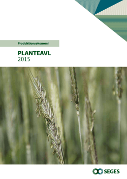 Produktionsøkonomi - Planteavl 2015