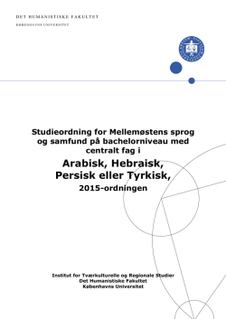 studieordningen for Mellemøstens sprog og samfund