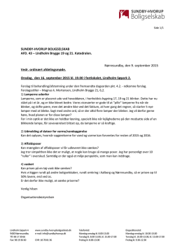 Forslag til beboermøde september 2015 - Sundby