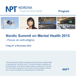 View the final program - Nordisk Psykiatri Topmøde