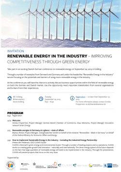 RENEWABLE ENERGY IN THE INDUSTRY – IMPROVING