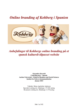 Online branding af Kohberg i Spanien - PURE