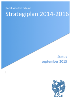 Status Strategiplan 2014-2016