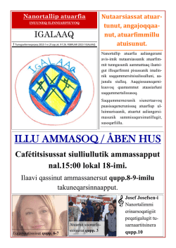 Illu Ammasoq / Åben Hus 27/ 02 -2015 - Nanortallip Atuarfia