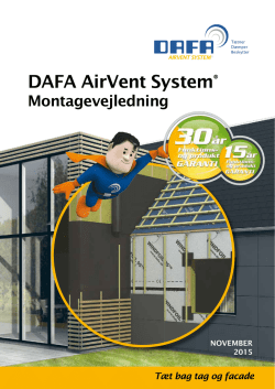 Montagevejledning DAFA AirVent System