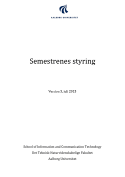 Semestrenes styring - School of information and communication