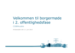Præsentation - Borgermøde på Fanø den 11. juni 2015