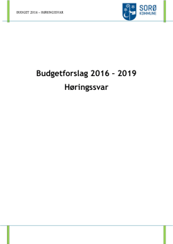 Høringssvar - Sorø Kommune