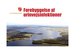 Om urinvejsinfektioner, projekt i Guldborgsund kommune