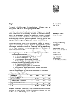 Bilag 1: Effektiviseringer via tidlige indsatser - Sabro