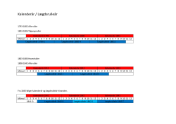 Kalenderår / Lægdsrulleår