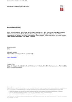 Annual Report 2009 - DTU Orbit - Danmarks Tekniske Universitet