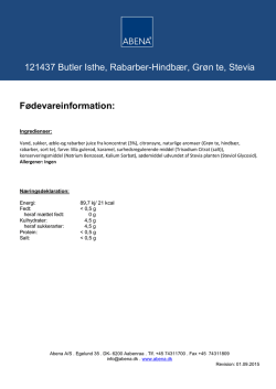 121437 Butler Isthe, Rabarber-Hindbær, Grøn te