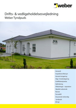 Weber Tyndpuds - Drifts- & vedligeholdelsesvejledning