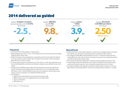 2014 delivered as guided - NASDAQ OMX Corporate Solutions
