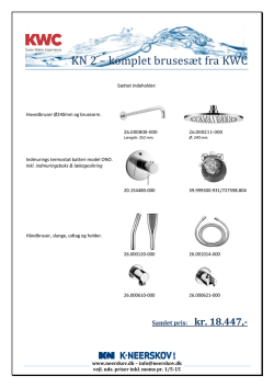 KN 2 – komplet brusesæt fra KWC