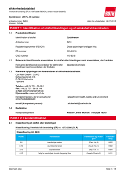 Sikkerhedsdatablad: Cyclohexen