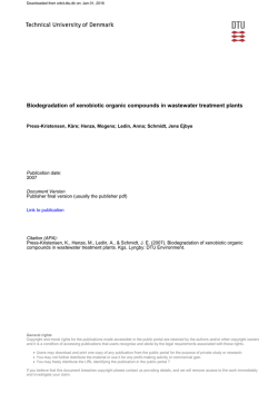 Biodegradation of xenobiotic organic compounds in