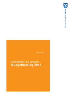 Budgetkatalog 2016-2019