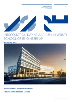 introduction day at aarhus university school of engineering