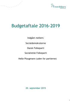 Budgetaftale 2016-2019