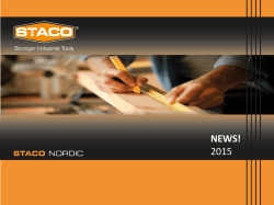 NEWS! 2015 - Staco Nordic