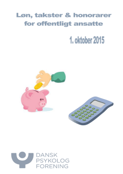Løn, takster & honorarer, oktober 2015