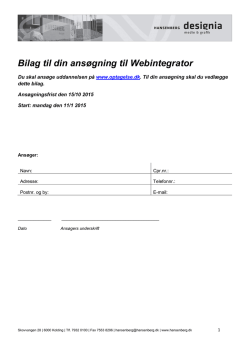 Bilag til din ansøgning til Webintegrator