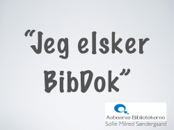 Bibdok Vejle - Centralbibliotek.dk