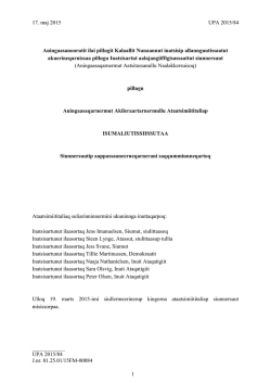 17. maj 2015 UPA 2015/84 ______ UPA 2015/84 J.nr. 01.25.01