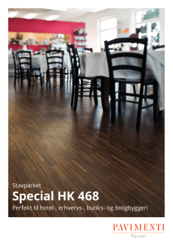 Datablad Special HK 468 - PAVIMENTI