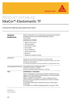 PRODUKT DATABLAD SikaCor®-Elastomastic TF