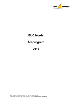 EUC Nords årsprogram 2016