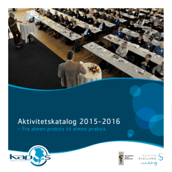 Aktivitetskatalog 2015-2016 - Kap-S