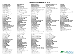 Udstillerliste Landsskuet 2015