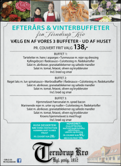 EFTERÅRS & VINTERBUFFETER fra Terndrup Kro