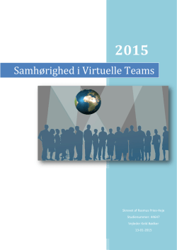 Samhørighed i Virtuelle Teams