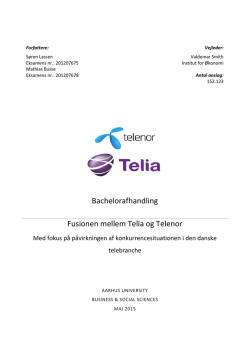 Fusionen mellem Telia og Telenor