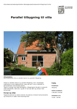 Parallel tilbygning til villa