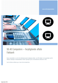 50.40 Computere – forpligtende aftale Faktaark