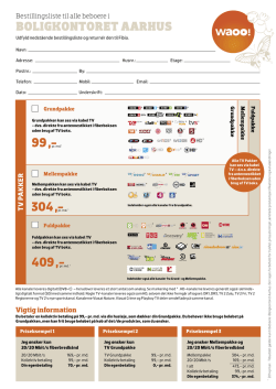 Pakkevalg - Boligkontoret Aarhus