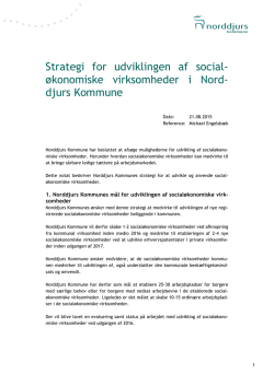 Bilag 27.01 Strategi for udvikling af socialøkonomiske virksomheder