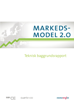 Teknisk baggrundsrapport - markedsmodel 2.0