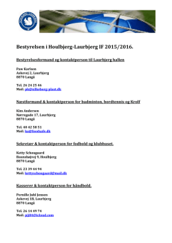 Bestyrelsen i Houlbjerg-Laurbjerg IF 2015/2016.