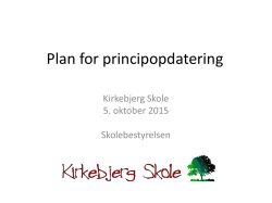 Plan for principopdatering