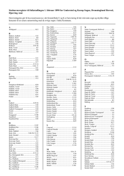 Stednavneregister til folketællingen 1. februar 1890 for Understed
