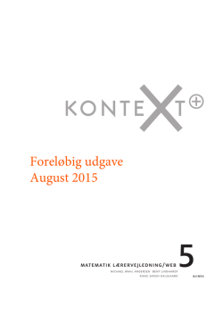 Foreløbig udgave August 2015 - Kontext+ 5