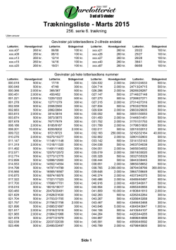 Trækningsliste