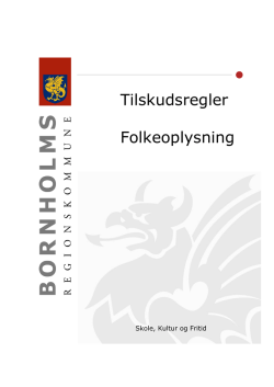 FOLKEOPLYSENDE FORENINGER - Bornholms Regionskommune